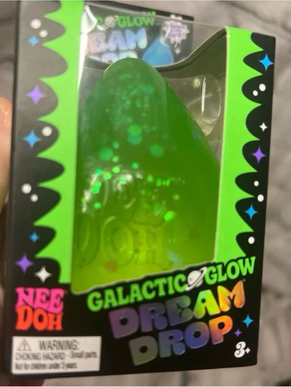 RARE FIND! Glow in the Dark NeeDoh Nice Cube Glow + Galatic Glow DreamDrop